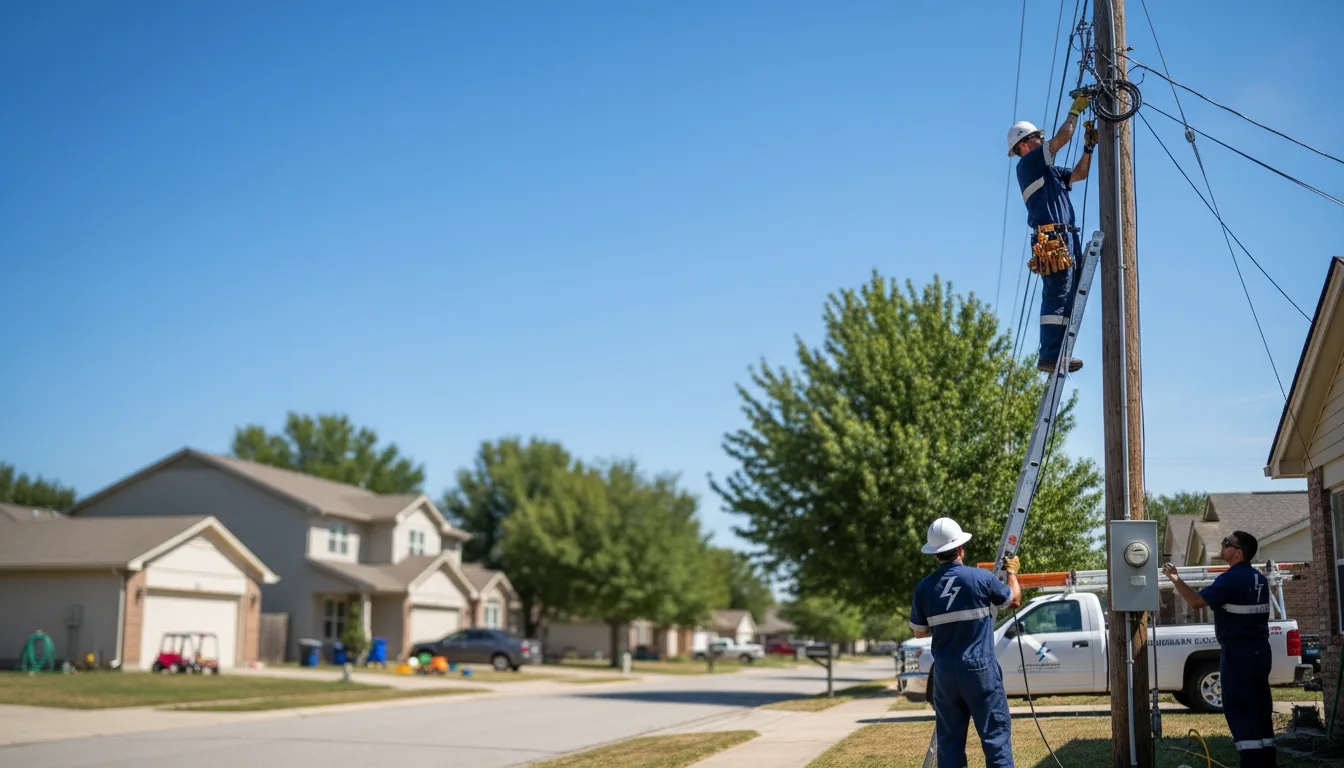 Residential electrician providing installation services in Franklin Springs, GA